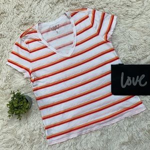 Loft Vintage Soft Tee 💗 White & Orange